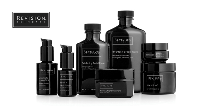 Bottles of Revision skin care product.