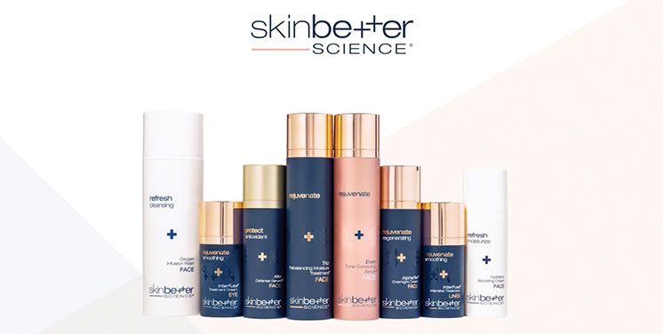Bottles of skinbetter Science® medicine skin care product